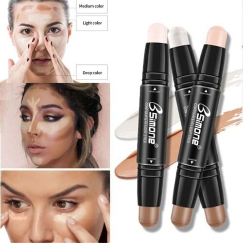 1Pc Face & Nose Shadow Highlighting Stick Double-Head Light & Shadow Fixing Stick Concealer Corrector Lazy Beginner Makeup