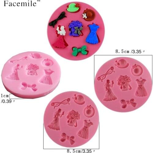 2017 3D Fondant DIY Mold Silicone Hat Cloth Soap Mold Making Homemade Chocolate Candy Gummy Jelly Baking Cake Decoration Molds