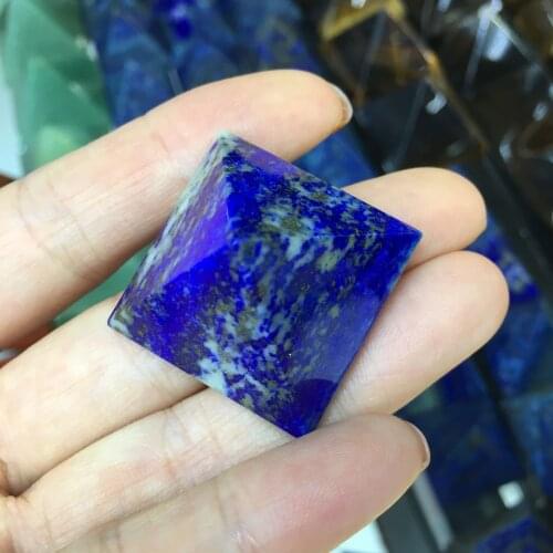 30mmNatural Crystal Pyramid Lapis Lazuli Healing Stone Reiki Energy Quartz Meditation Ornaments Natural Stone Carved Tower Point