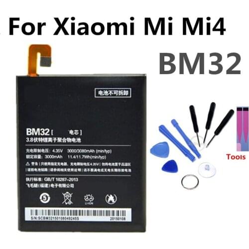 BM32 Mobile Phone Battery For Xiaomi Mi Mi4 Real Capacity 3080mAh Replacement Li-ion Battery