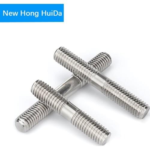 M3 M4 M5 M6 M8 M10 M12 M14 M16 Stud Stod Bolt Screw Double End Thread Rod Tooth STick Dual Head Threaded Bar304 Stainless Steel