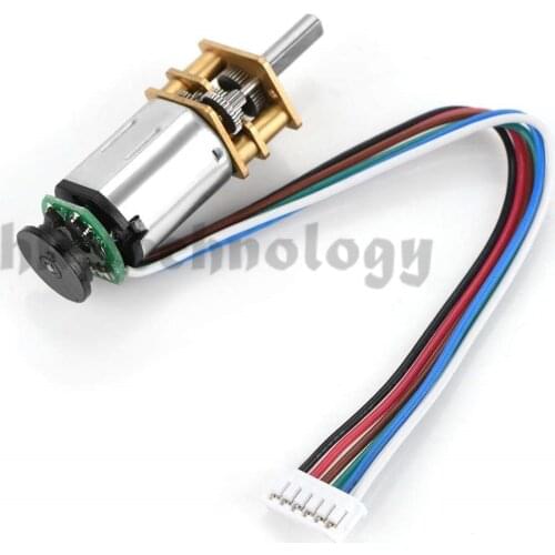 Bringsmart GB12-N20B Micro DC Motor 3V 6V With Encoder Disk 30-500rpm High Precision Intelligent Mini Motor Robot Parts DIY