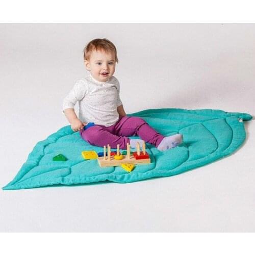 Baby Carpet Play Mat Pure Cotton Children Tree Leaf Shape Floor Playmat Soft Climbing Baby Blanket for Infant Room Decoration