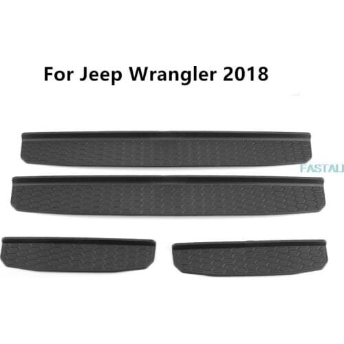 For Jeep Wrangler 2018 threshold decorative anti-scratch board threshold strip high quality durable Free shipping