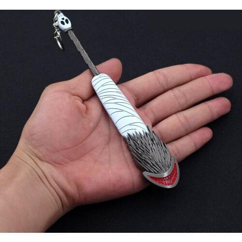 Hokage Ninja Akatsuki Hoshigaki Kisame Ninja Cosplay Accessories Keychain Samehada Pendant Metal Key ring Handmade Artware Gifts