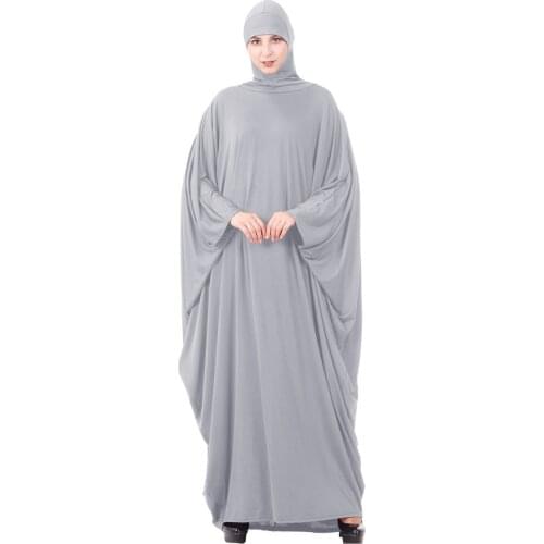Khimar Muslim Prayer Garment Sets Women 2 Piece Jilbab Veil Abaya Hijab Arab Dress Islamic Overhead Burqa Full Cover Ramadan