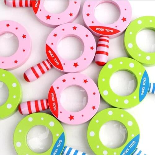 Creative Children Classic Toys Kaleidoscope Wood Cutely Magnifier Toy For Children Educational Learning Multi-function Toys