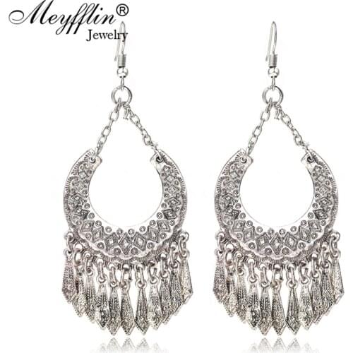 Meyfflin 2020 Vintage Long Dangle Earrings for Women Bohemian Boho Jewelry Tassel Drop Earring Female Brincos Jewelry