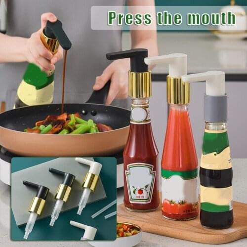 Syrup Bottle Nozzle Press Oil Sprayer Household Oyster Sauce Push-Type Tools Kitchen Accessories Supplie TS2