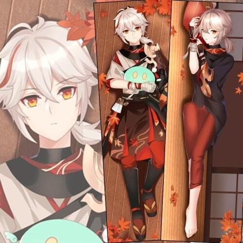 Game Genshin Impact Kaedehara Kazuha Dakimakura Anime Body Pillow Case Male Otaku Home Bed Fullbody Pillow Cover Drop Shipping