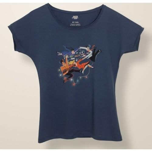 New season womens t-shirt round neck natural cotton original brand normal mold bike collar printed standard size light cool