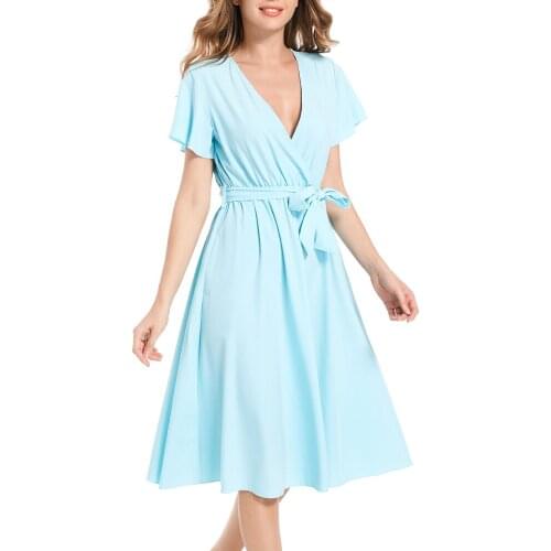 Flutter Sleeve Belted Dress