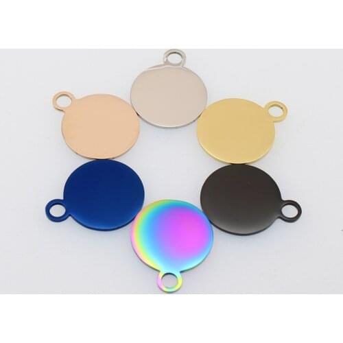 Stainless Steel Blank Round Charms 18mm Stainless Steel Pendant High Polish Mirror Surface Jewelry Charm 20pcs/lot