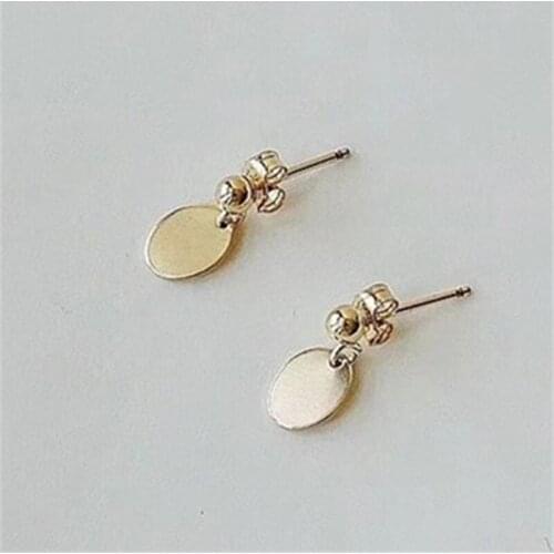 Liemjee Simple Circle 14k Gold Filled Earrings Fashion Party Jewelry For Women Feature Namour Charm Gift All Seasons