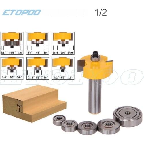 Adjustable 1/4*1-3/8,1/2 7pcs/set Wood Milling Cutter Tenon Chisel Edge Trimming Knife Cutter Head Woodworking Tools