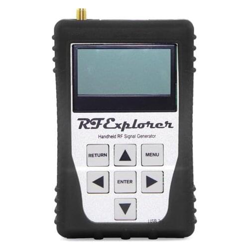 RF Explorer 6G Combo Handheld Digital Spectrum Analyzer Plus an RFEMWSUB3G Expansion Module109990063 with Black Rubber Case