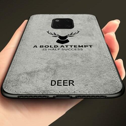 Luxury Cloth Deer Phone Case For Huawei Mate 20X 9 10 20 Lite 30 40 Pro Plus Nova 2 Plus 2S 2i 7i 7 SE 5Z 4 5 5i Pro Cover Case