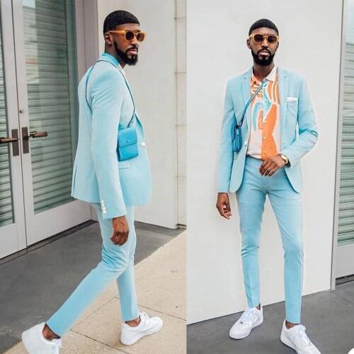Chic Streetwear Men Tuxedos Custom Made Notched Lapel One Button Blazer Fashion Photoshoot Casual Daily 2 Pieces Sets