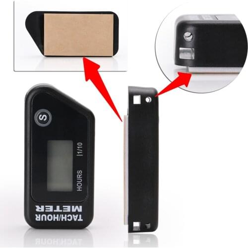 Universal Motorcycle 60000RPM LCD Digital Hour Meter Waterproof Resettable Timer Wireless Vibration for Dirt Quad Bike ATV