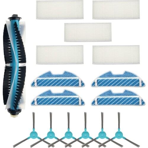 HEPA Air Filter Mop Cloth Main Roller Side Brush for Conga 1290 1390 Robot Vacuum Cleaner Replacement Spare Accessories Parts