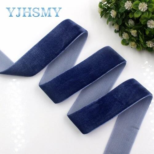YJHSMY I-181220-302,25mm 10yards Solid color velvet ribbon,DIY handmade Hair accessories,wedding gift wrap decoration Materials