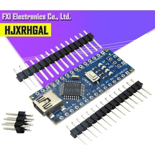 1PCS USB CH340 Nano V3.0 Gold-plated ATmega328P Controller Board Compatible For Nano CH340 USB Driver Nano 3.0 ATmega328P