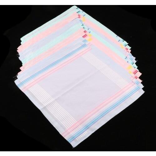 12 Pieces Mens Fashion Excellent Design 12 Pure Cotton Handkerchiefs Set Wedding Goods