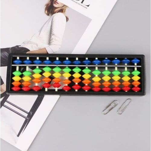 13 Column Portable colorful Beads Abacus Arithmetic Soroban Calculating Tool for Childrens Educational Toys