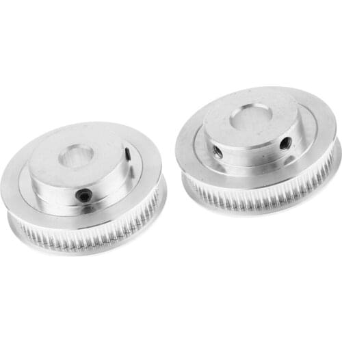 2PCS High Quality Aluminum Timing Belt Pulley 60Tooth For 3D Printer Inner Hole 8mm+10mm Combo