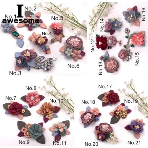 21 styles Flowers Bridal Wedding Party Shoes Accessories For High Heels Shoes Boots DIY Manual boots Shoe Decorations flowers