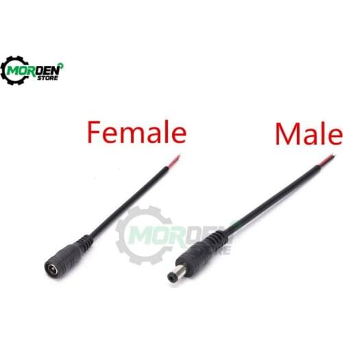 5pcs 5-12V DC Power Connector Adapter Cable Male Female 5.5X2.1mm 5.5X2.1 Mini Charging Cable Line For Led Strip Light 3528 5050