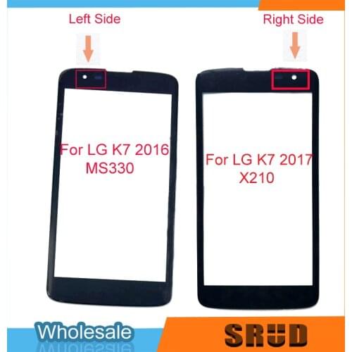 5PCS LCD Front Outer Glass With OCA Laminate For LG K7 2016 2017 MS330 X210 Broken Outer Glass Replacement