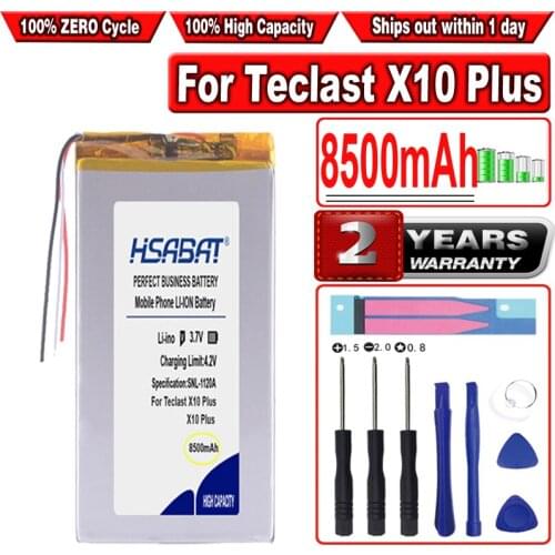HSABAT 8500mAh Battery for Teclast X10 Plus Tablet PC 3 Lines