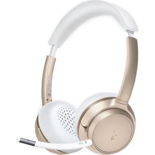 Avantree AH6B Glod Wireless Headset with Microphone Computer PC Laptop, Cellphone, Bluetooth On-Ear Headphones for HiFi Music