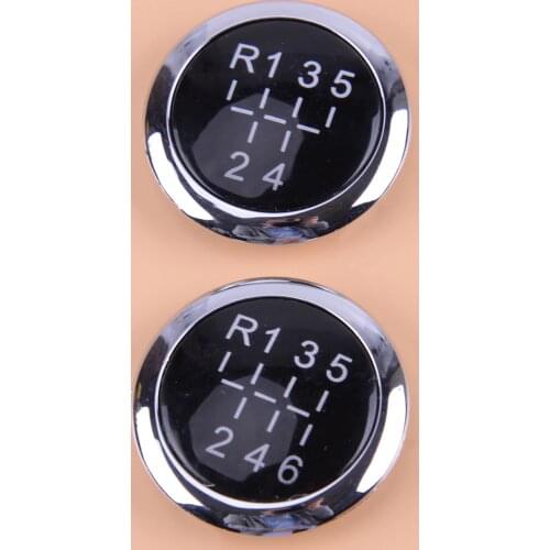 CITALL Black Silver Insert 5 6 Speed Car Gear Knob Cap Top Badge Fit for VAUXHALL OPEL ASTRA H CORSA D 2004-2008 2009 2010