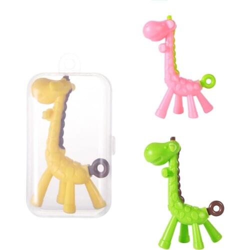 Baby Teeth That Fawn Molar Rod Giraffe To Bite The Teether Safty Baby Teether Pacifier Cartoon Teething Nursing Safety Silicone