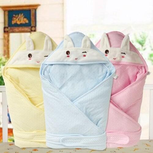 Baby Receiving Blankets Cute Rabbit Blanket For Newborns Baby Sleep Bedding Blanket 80x80cm Kids Soft Cotton Receber Cobertores