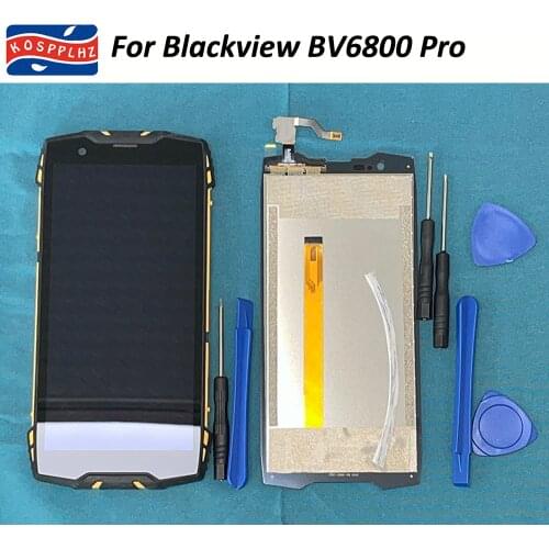 100% Tested For Blackview BV6800 / BV6800 Pro LCD Display + Touch Screen Assembly + Original Frame Replacement BV 6800 + Glue
