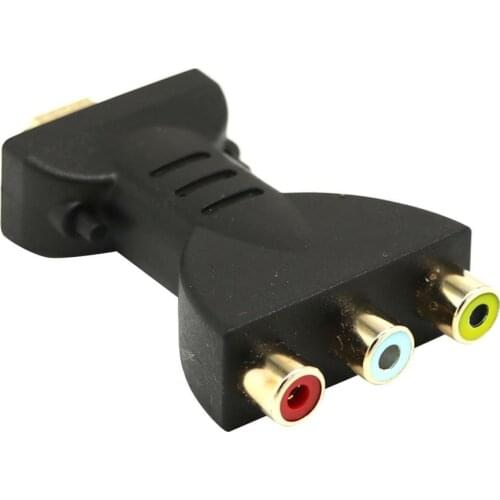 Flexible Portable HDMI-Compatible To 3 RCA Video Audio AV Adapter Component Converter For HDTV DVD Projector Converter