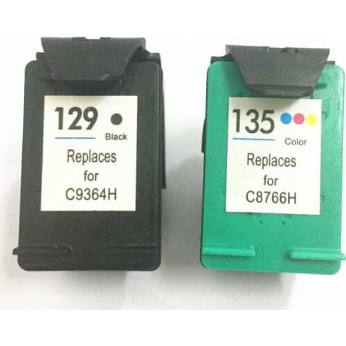 Vilaxh Compatible Ink cartridge for 129 135 Replacement for hp Deskjet C4183 5943 6943 6983 D4163 2575 D5163 8053 Printer