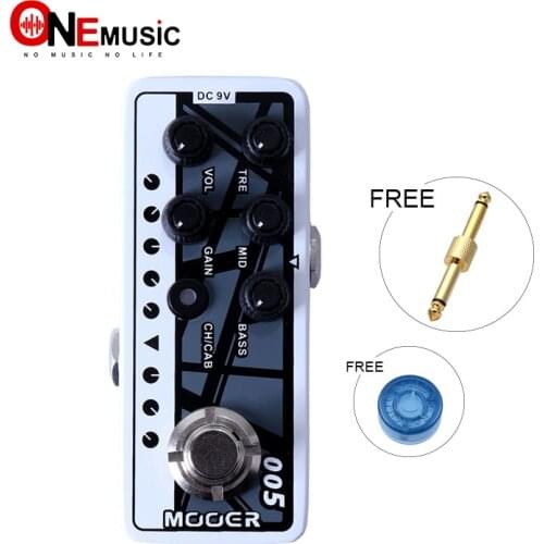 Mooer Micro Digital Preamp 005 Fifty-Fifty 3 dual channel preamp with 3 Band EQ 2 Different Modes Guitar Effect Pedal MOOER knob