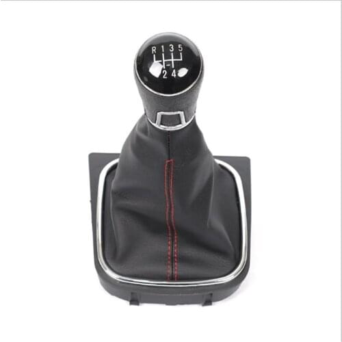 MT Gear Shift Knob for Volkswagen VW Golf 5 6 Golf5 Golf6 Gearshift Shifter Lever Stick Leather Gaitor Boot Base Frame Arm Pen