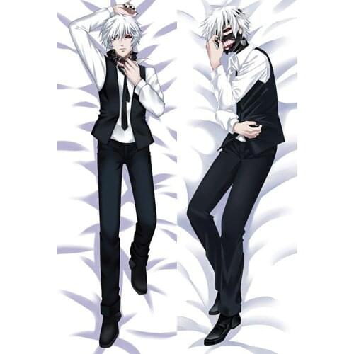 Anime Pillowcase Tokyo Ghoul Costume Cool boys Ken Kaneki Otaku Dakimakura Throw Pillow Cover Hugging Body Pillow Case Peachskin