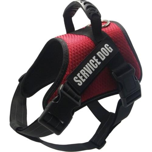 Reflective Pet Dog Harness Vest Breathable Mesh Service Pet Dog Vests NO Pull Handle Control Harness For Small Large Dogs