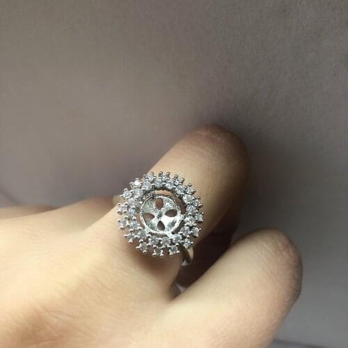 DIY Making Ring Mountings Base Findings Accessories Jewelry Settings Parts for Pearls Beads Crystal Jade Coral Agate 10pcs/lot