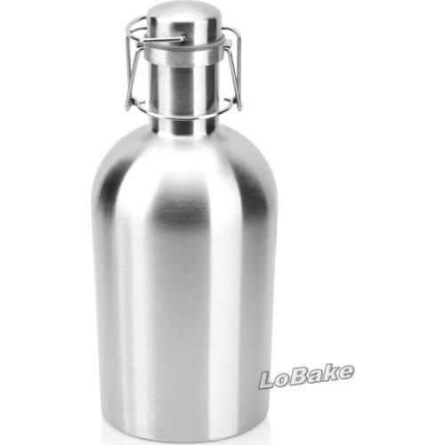 Latest BIG SIZE 2L (64OZ) stainless steel classical style portable bottle flask whisky alcohol wine pot flagon for drinking