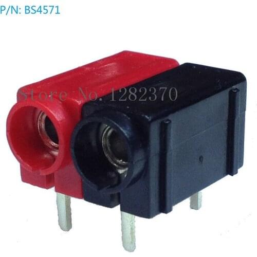 [SA] BS4571 superimposed side PCB mounting 4mm socket compatible Deltron 571 InsulatedSocket --50pcs/lot