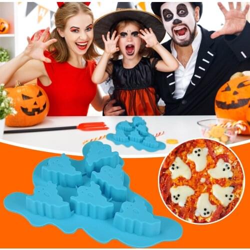 Halloween Cake Mold DIY Silicone Ghost Shape Desserts Candy Cake Maker Mousse Jelly Tray Cartoon Kitchen Home Supplies
