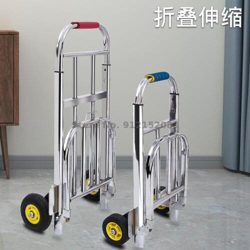 Folding Luggage Trolley Climbing Stairs, Heavy Trucks, Hand Carts, Shopping Trailers, Portable Cargo Trolley Carts, Small Trolle