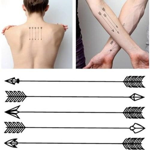 Body Art Waterproof Temporary Tattoos 3D Sex Arrow Design Flash Tattoo Stickers